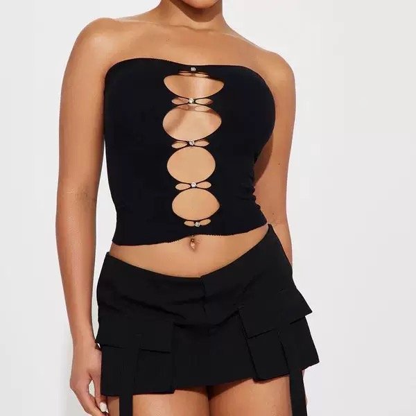 Black Cutout Tube Top