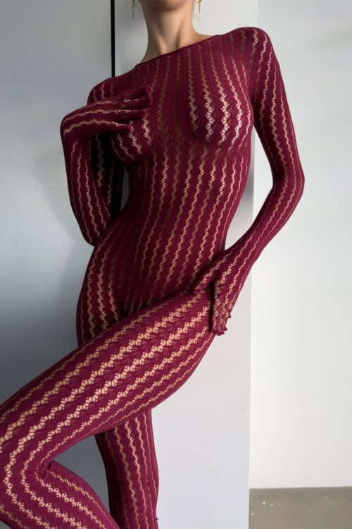 Rene Burgundy Bodysuit